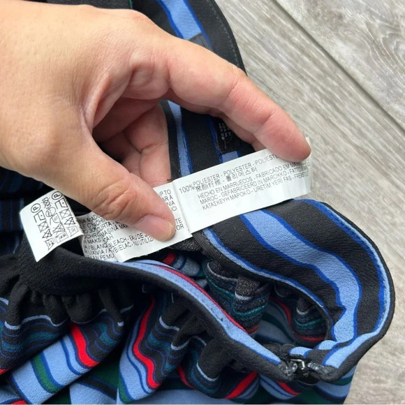 Zara Striped Pleated A Line Midi Skirt - Picture 9 of 14